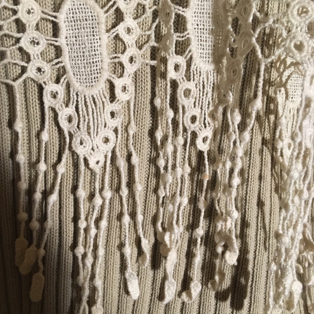 Natural Cotton Poncho Summery Sweet Beautiful - Picture 3 of 6
